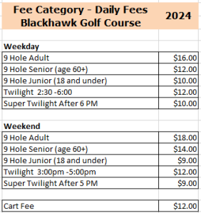 2024 Rates Blackhawk Golf Course 2024 Rates Blackhawk Golf Course