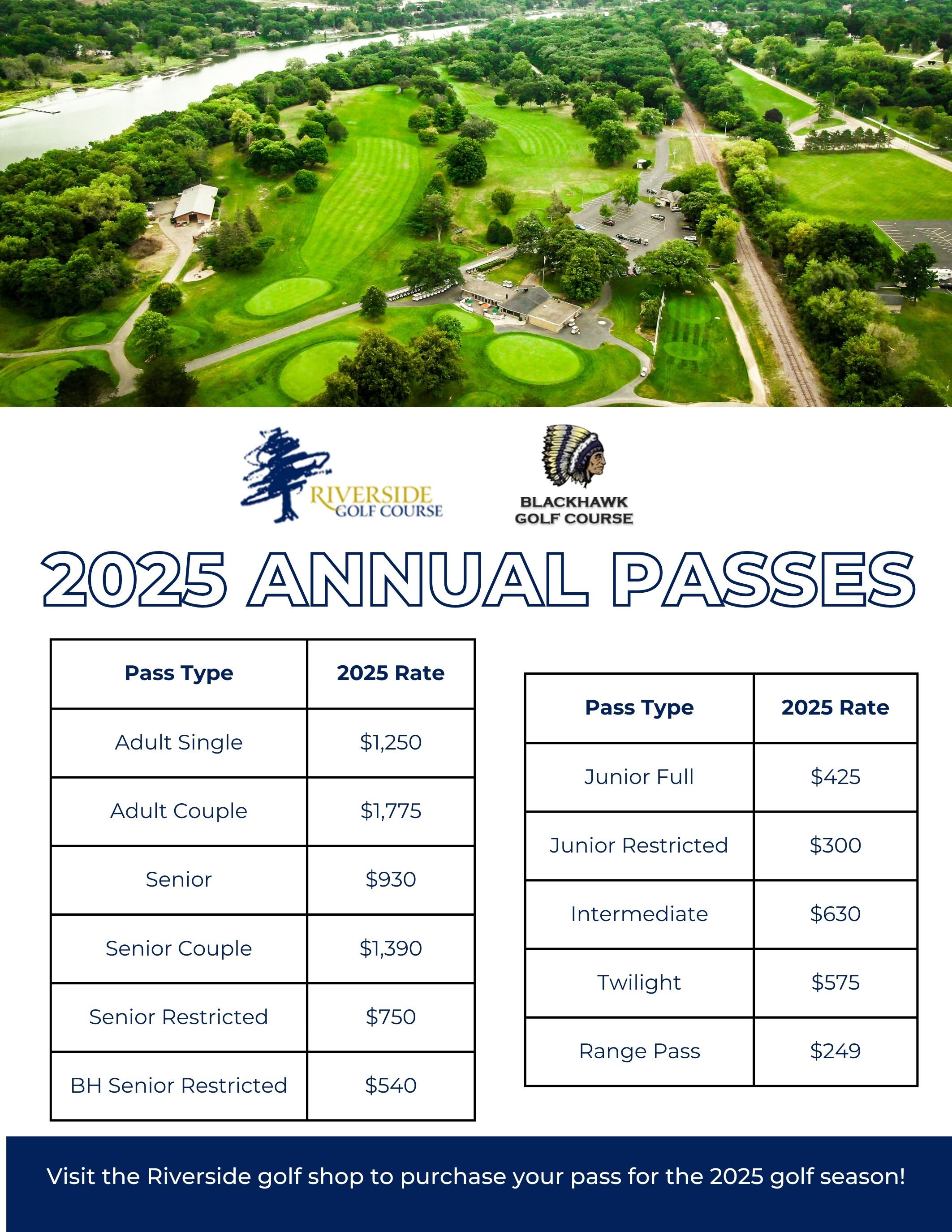 2025 Season Passes Blackhawk Golf Course